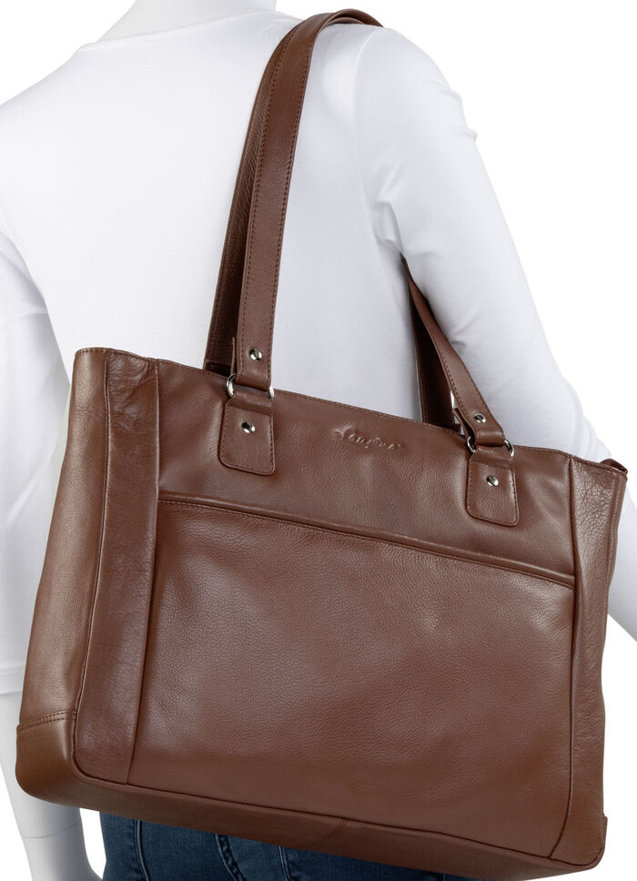 Laurina Tasche aus Vollrind-Nappaleder COGNAC