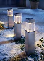 Grundig Solarleuchten, 3er-Set, im Edelstahl-Look 