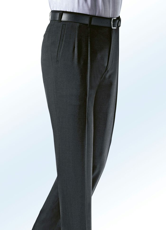 «Klaus Modelle»-Hose mit weichem Griff in 4 Farben ANTHRAZIT MELIERT