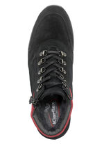 Schnür-Bootie mit praktischem Seiteneissverschluss SCHWARZ-ROT