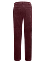 Samtweiche Hose in 5-Pocket-Form BORDEAUX