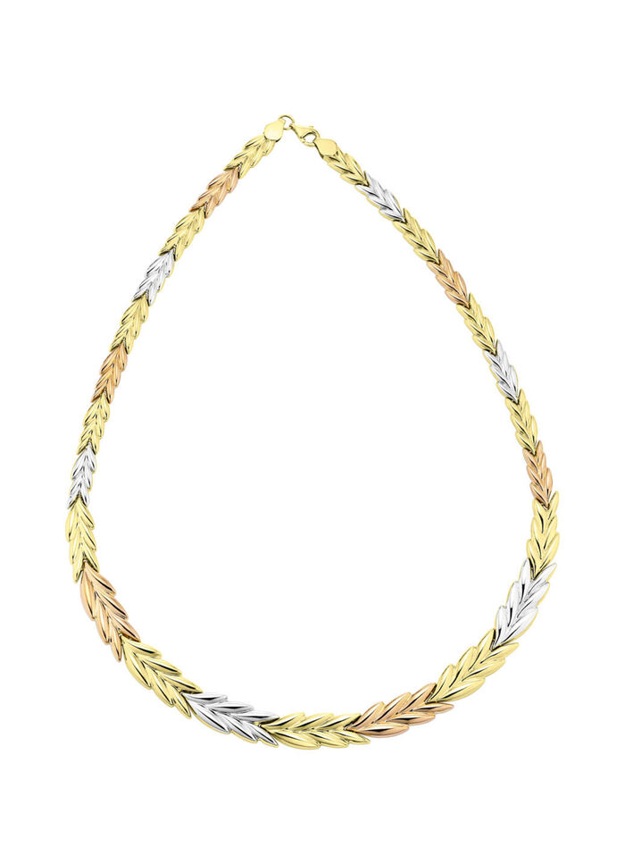 Exquisite Halskette in Tricolor 