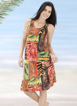 Laurina Kleid mit farbbrillantem Druckdessin 