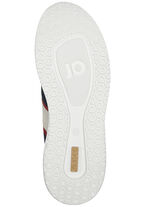 Schn&uuml;rschuh mit Netz-Optik RUBINROT-MARINE-ECRU