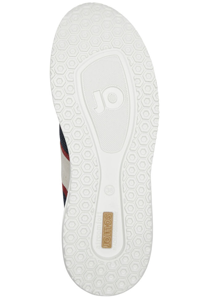 Schn&uuml;rschuh mit Netz-Optik RUBINROT-MARINE-ECRU