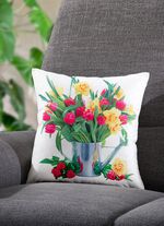 Kissenbezug &laquo;Tulpen&raquo; mit Reissverschluss  