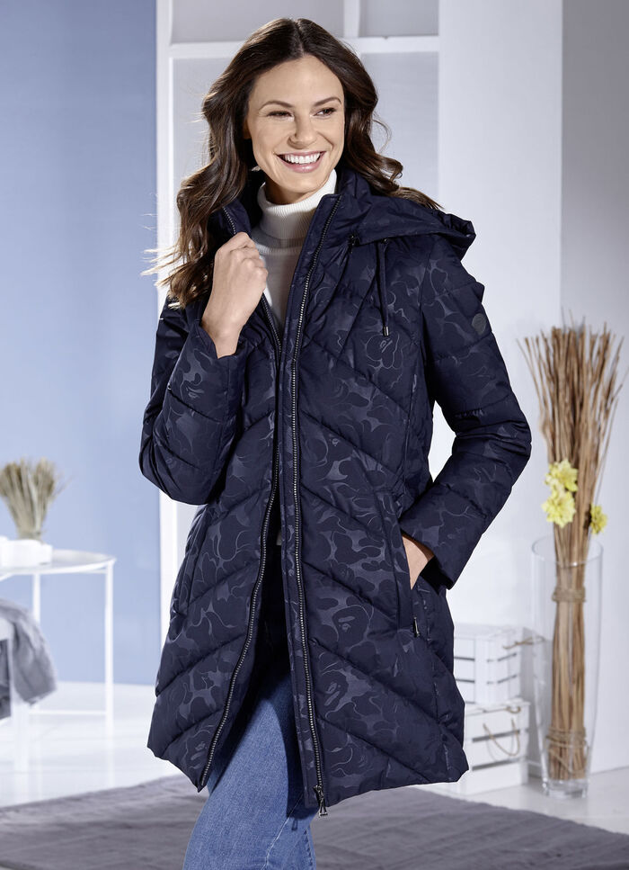 Funktions-Longjacke mit dekorativem Fantasiedessin, 