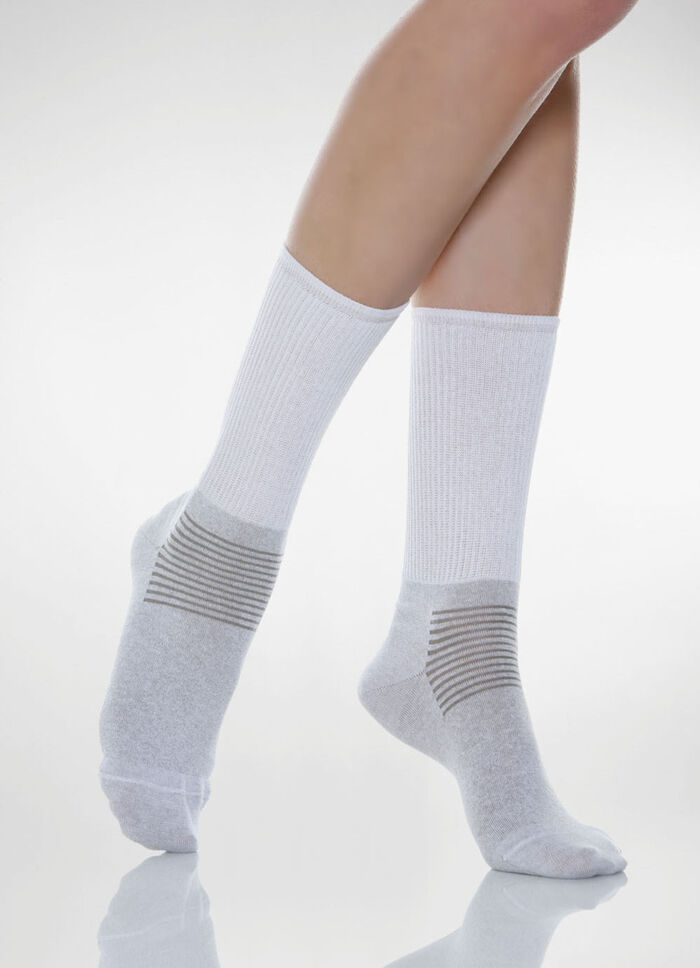 Diabetiker-Socken oder -Kniestrümpfe WEISS