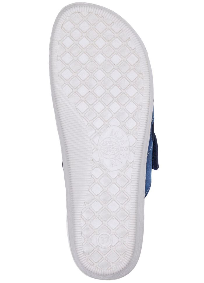 Klassische Damen-Pantoletten, Weite H, mit elastischem Material 