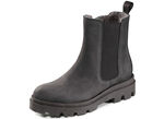 Trendige Stiefelette mit kuscheligem Lammfellfutter GRAU