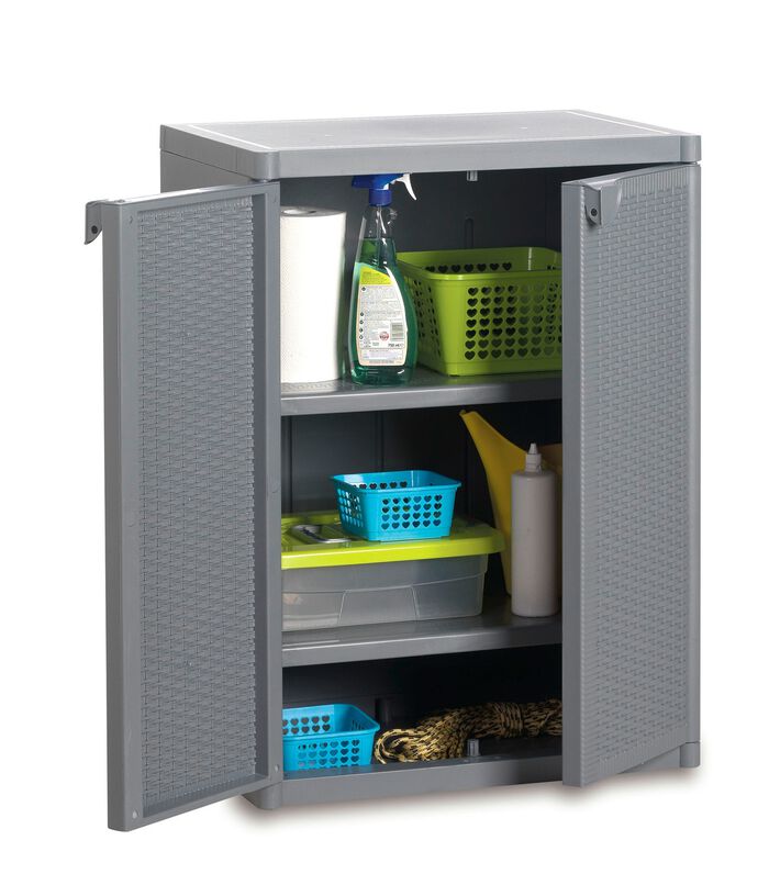 Geräteschrank aus Kunststoff HELLGRAU