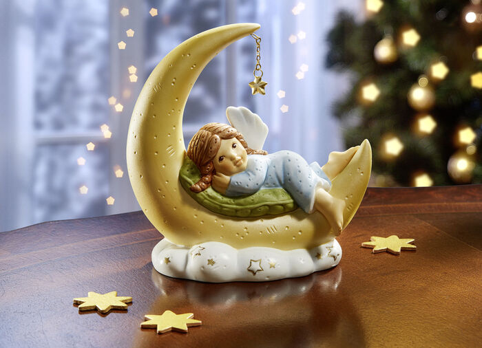 Engel im Mond aus der Nina & Marco Serie von Goebel, 