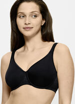 Triumph-Comfort Minimizer-Bügel-BH mit elastischer Tüllstickereispitze SCHWARZ