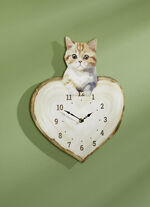 Wanduhr Katze 