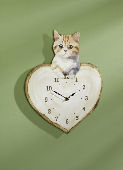 Wanduhr Katze 