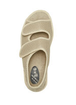 Klett-Sandale aus gepolstertem Textilmaterial BEIGE