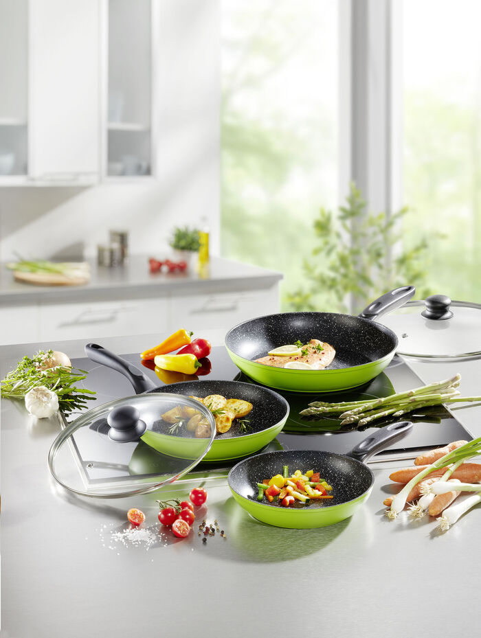 Pfannen-Set, 5-teilig, mit Antihaftbeschichtung GRÜN