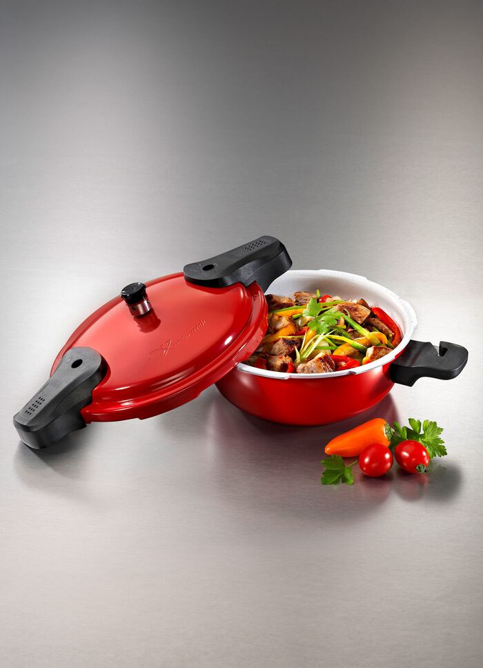 Schnellkochtopf mit hochwertiger Keramikbeschichtung 