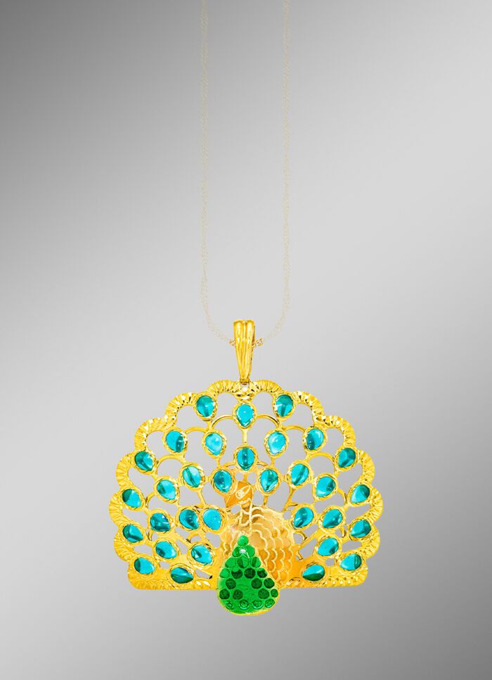 Wundersch&ouml;ner Pfau Anh&auml;nger 