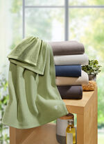 Waffelpiqué-Frottier-Serie aus Baumwolle ANTHRAZIT