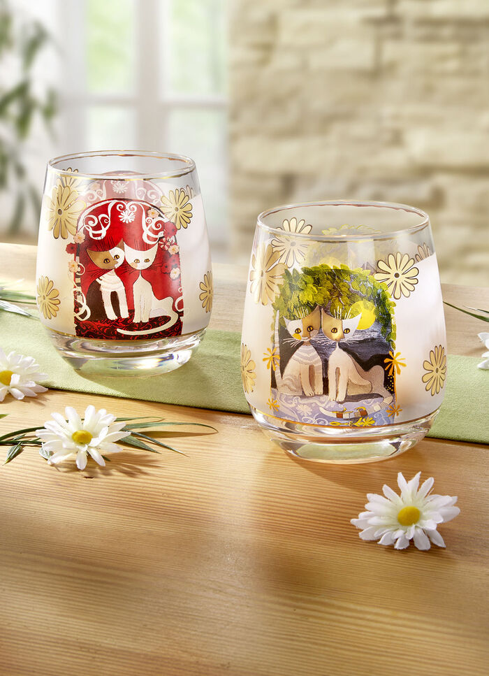 Windlicht aus der Rosina-Wachtmeister-Kollektion GRÜN-GOLD