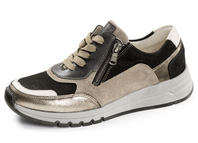 Waldläufer, bequeme Damen-Sneaker, Weite H, mit herausnehmbarem Fussbett 