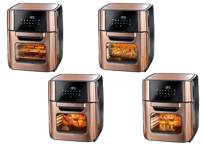 10-in-1 Heißluft-Fritteuse SCHWARZ-ROSÉGOLD