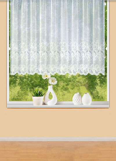 Blumenfenster-Store mit Universalschienenband 