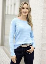 Pullover im Mustermix BLEU