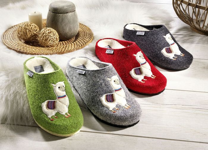 Hausschuh aus Wollfilz 