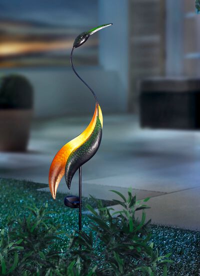 Solarstecker in Form eines Kranichs 