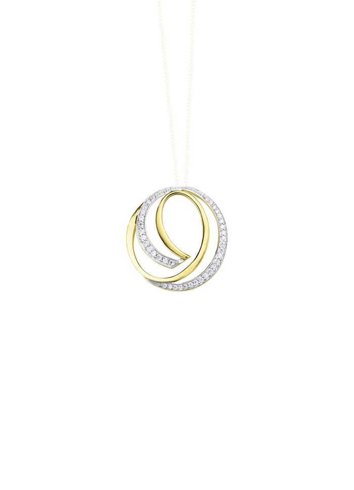 Anhänger in Bicolor mit Zirkonia 