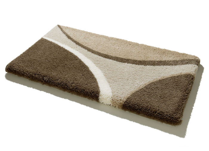 Badgarnitur mit rutschhemmendem TPR-Rücken TAUPE