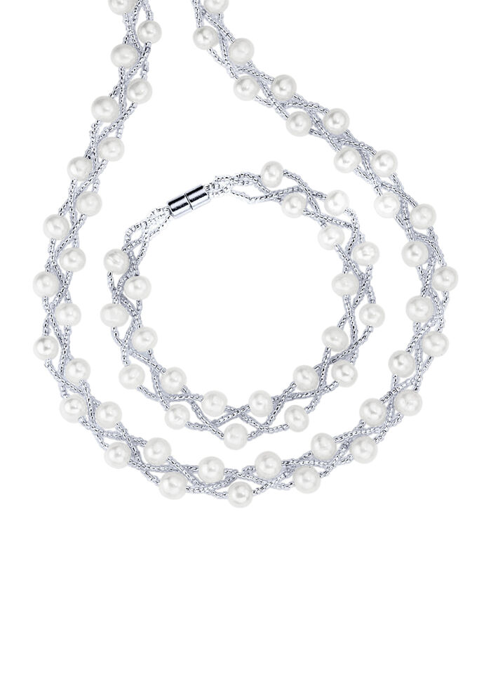Schmuck-Set 2 teilig mit Süßwasser-Zuchtperlen, 
