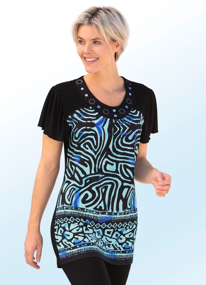 Tunika mit Zierringen und Schmucksteinen 