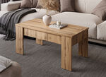 Couchtisch mit hochklappbarer Tischplatte und Staufach WOTANEICHE