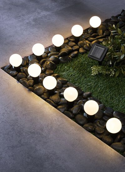 Erdspiess-Solar-Lichterkette, 10-fach 