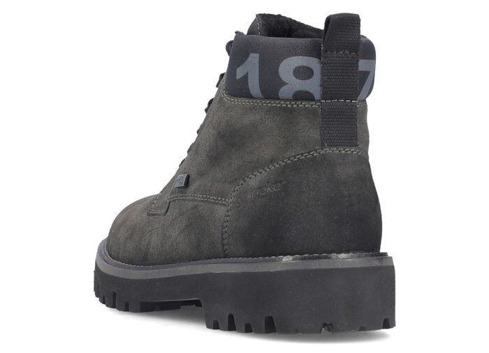 Rieker, gef&uuml;tterte Herren-Boots, Winterschuhe, Weite H, mit Reissverschluss ANTHRAZIT