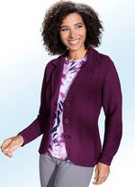 Strickjacke in edlem Blazerstyle BROMBEERE