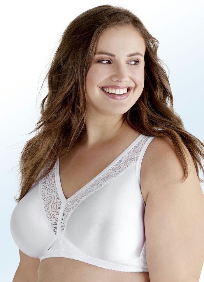 Swegmark of Sweden Zweierpack  BH mit elastischen Spitzeneins&auml;tzen am D&eacute;collet&eacute; 1X BLEU, 1X WEISS