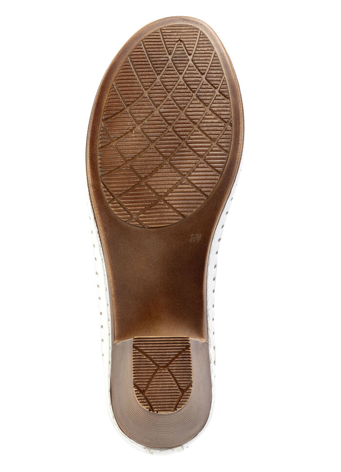 Gemini Pumps aus Rind-Nappaleder mit Schleife WEISS-MULTICOLOR