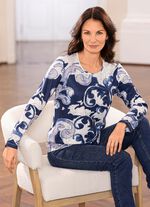 Shirt mit Strasssteinverzierung in 3 Farben 