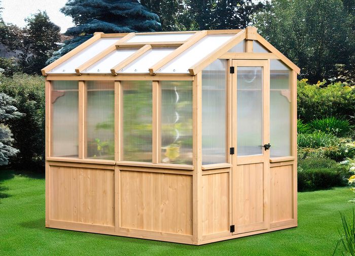 Hochwertiges Gew&auml;chshaus aus Zedernholz 