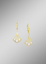 Ohrringe mit Zirkonia und S&uuml;sswasser-Zuchtperlen 