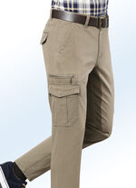 Hose mit Cargotaschen in 3 Farben BEIGE