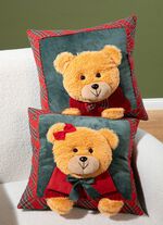 Kissenbez&uuml;ge Teddys in Samtoptik 