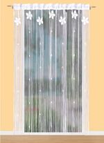 Fadenstore mit Blumen WEISS