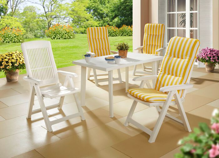 Pflegeleichte und wetterfeste Gartenmöbel WEISS