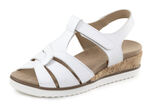 ELENA EDEN, bequeme Damen-Sandalen, Weite H, mit herausnehmbarem Fussbett WEISS