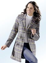 Longjacke mit Hahnentritt-Dessin 